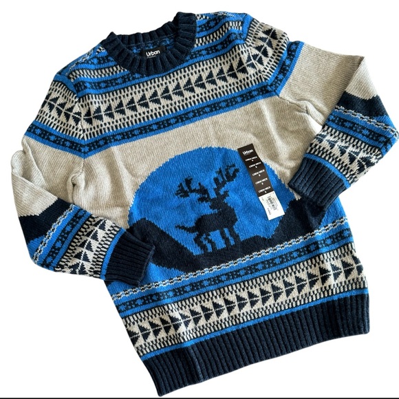 Urban Pipeline Holiday Crewneck Sweater Small Age 8-10 - Picture 1 of 11